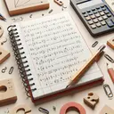 An educational scene featuring a notebook paper with pencil lying next to it. The paper should be full of complex mathematical equations, symbolizing the process of problem-solving and making difficult calculations but it should not have any visible text.