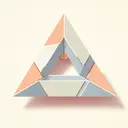 Draw an abstract image that represents the question indicated without any text. It should show a single triangle in the center with three more triangles attached to each of it's sides to form a three-dimensional figure. Make it clear that this figure could potentially fold into a three-dimensional solid, but do not depict it as such. Render the triangles to appear as though they are made of paper and show shadowing effects to communicate the potential three-dimensional structure. The design should appeal to an educational context, with soft, approachable colours.