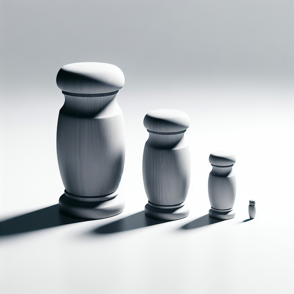 An image depicting three objects of varying sizes. The first object is of a standard size which will be used for comparison. The second object is significantly smaller than the first. The third object is smaller yet, dwarfed even by the second object. These objects are positioned in such a way to highlight their size difference. This intriguing display might go along with the interesting question posed.