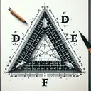 Design an image of a triangle with angles and side length labeled. The triangle will be labeled as 'DEF' with 'D' angle at the top, 'E' angle at the left bottom and 'F' at the right bottom. Angle D measures 45 degrees, angle E measures 63 degrees, and the length of side EF (the base of the triangle) is 24 inches. All aspects should be explicitly labeled but without numerical solutions.