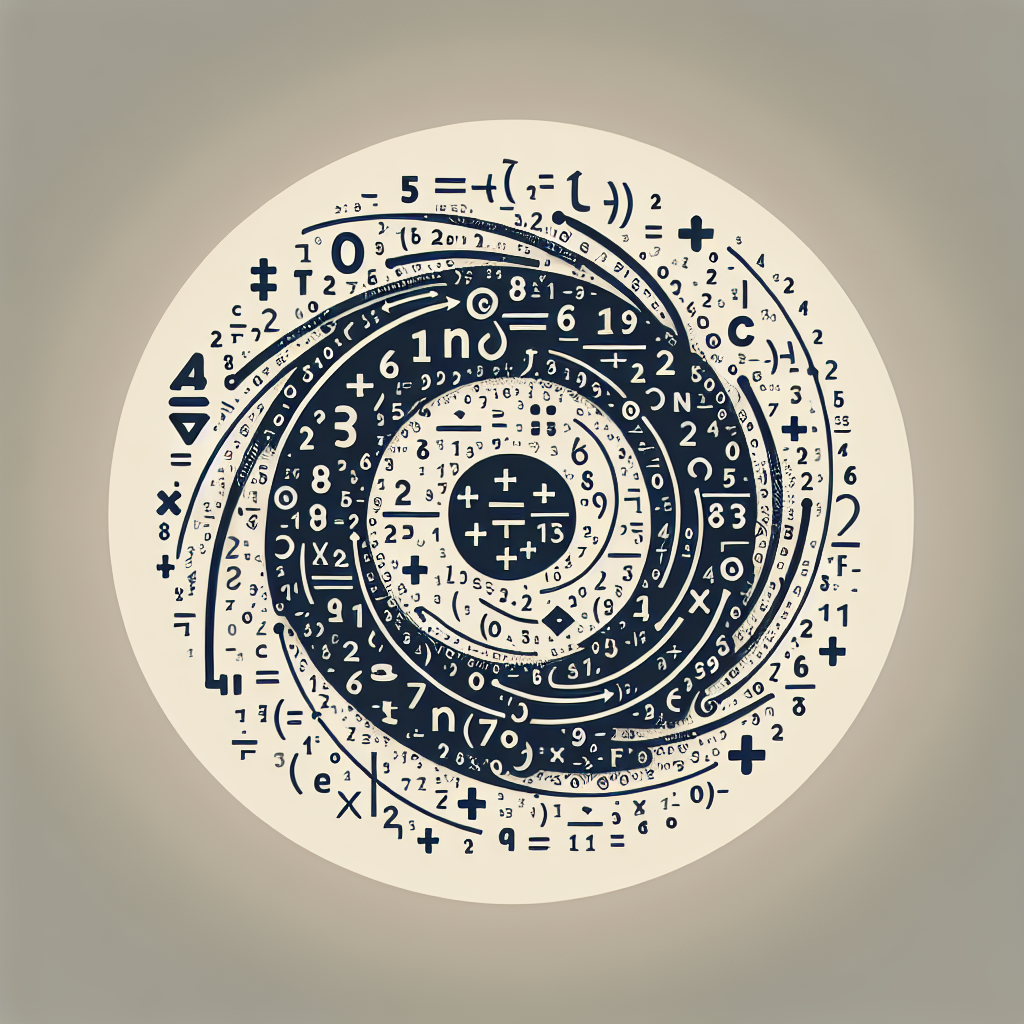 Create an image that visually represents the process of simplifying a rational expression in mathematics. The image could feature symbolic elements such as whirls of numbers and mathematical formulas intertwined. Show brackets and fraction lines, mathematical operations symbols like plus, minus, and square root sign and also a couple of 'n' variables at different positions forming a rational expression pattern. Implement an abstract, mathematical, and intriguing style while maintaining an academic appeal. Note that there should be no text present.