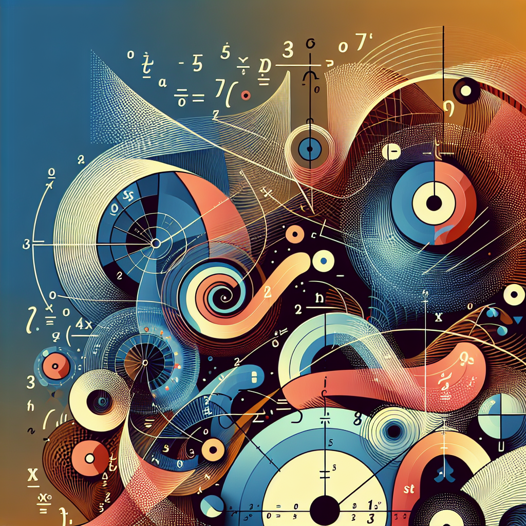 Generate an appealing image related to mathematics, especially trigonometry. Display abstract forms representing the concept of trigonometric identities without including any text. You may include visual representation of sine, cosine, tangent, or secant functions, as well as a π symbol, just ensure no written or numerical expressions are present.