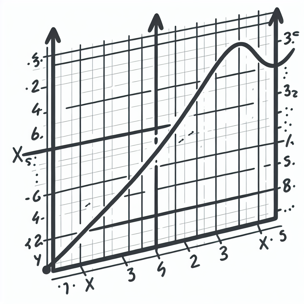Illustrate a graph typically used in Algebra 1, specifically for Unit 6 Lesson 3. The main focus of the image should be a line on the Cartesian plane, which is characterized by its slope. The line should be noticeable and clear to emphasize the concept of 'slope'. The graph should have both X and Y axes, clearly marked. However, ensure that the image has no numerical or textual descriptions.
