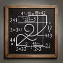 An intriguing educational image focused on mathematics. Visualize a clean, organized blackboard with a cleanly drawn square root symbol containing the number 18, along with a separate square root symbol containing the number 32. Each root symbol is being multiplied by a different number, the first one by 4 and the second by 5. Make sure to encapsulate the problem-solving nature of math, and ensure no text is visible in the picture.
