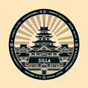 Generate an image that visually represents the Kingdom of Silla without the use of text. The image should subtly symbolize key aspects such as economic and cultural advancement, a powerful military, resemblance to the Japanese feudal system, and influence on art and architecture. Remember not to include any text on the image.