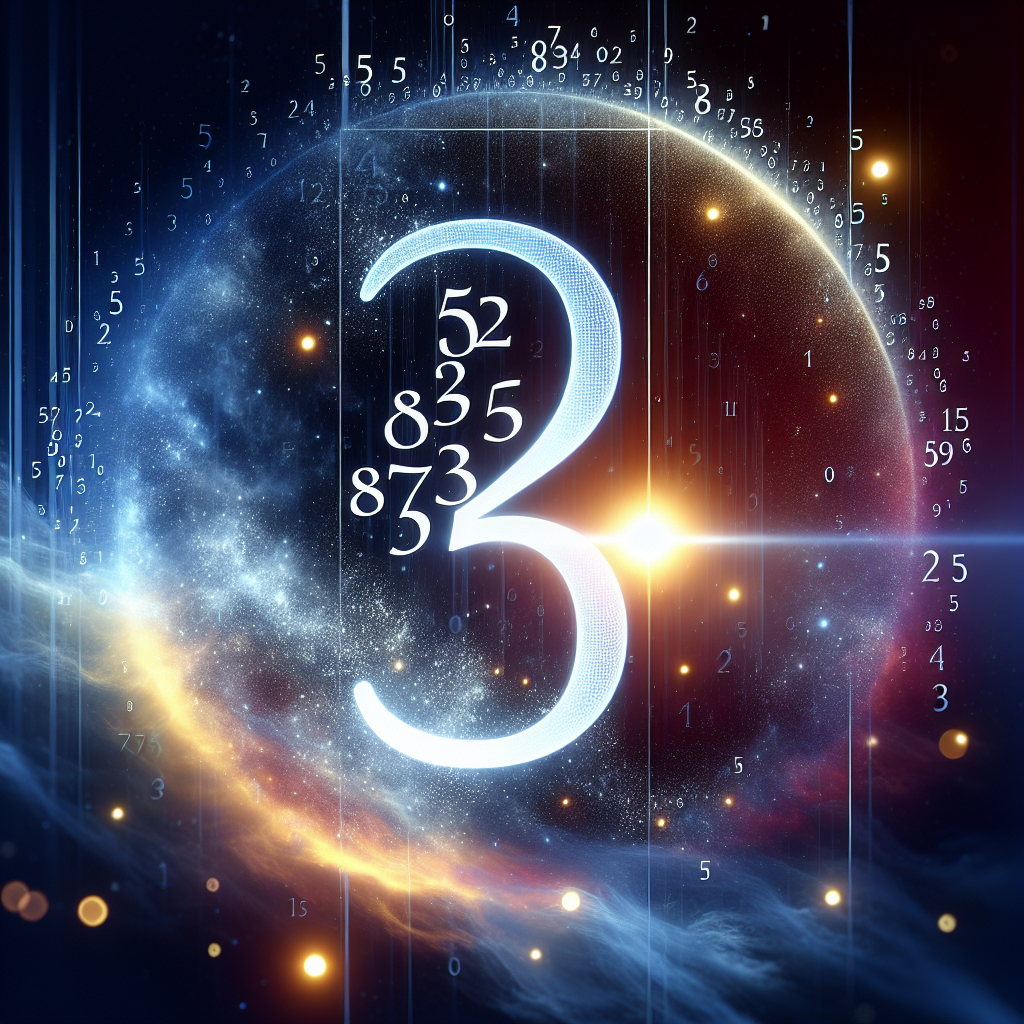 An abstract image that captures the concept of proximity and mathematical comparison. In the center, include the number 87392 in a bold, distinct style. Near it, place a smaller, bright number 5, suggesting its 'nearest' status. Enhance the image with ethereal glows and soft, distant stars to add an appealing touch. Keep in mind that the image should contain no text aside from the two numbers mentioned.