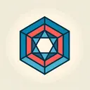 Create an image of a nonagon, with seven of its angles emphasized in a unique color, perhaps blue, and the remaining two angles are depicted in a different color, probably red. The nonagon should be on a neutral background. The image should not contain any text.