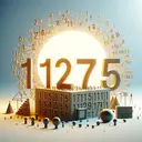 Create an image that visually represents a numeric problem related to 'significant figures'. The scene should include a clean, minimalist backdrop with symbols depicting the numerical value of '11275.7'. Please ensure that it does not include any kind of text but clearly communicates the essence of notable digits in a number.