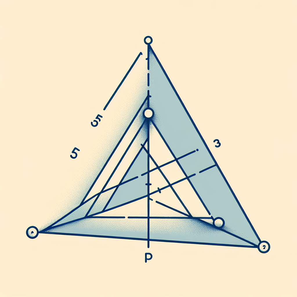 An abstract geometric exercise, where a triangle PQR is visualized. In this image, the length of side PQ equals 5.5 cm, the distance across QR measures 8.5 cm, and the angle at vertex PQR is 75 degrees. The triangle is constructed in such a way that point M draws attention as the midpoint of the line segment PR. No text overlays are visible on this image, keeping it simple and focused purely on the geometric illustration.