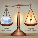 An image is needed that visually represents the concept of sufficient and relevant evidence supporting a claim. Drawing upon academic themes, visualize a balanced scale where one side holds a bundle of clear, strong evidence papers, and the other side is holding a torch, symbolizing claim. The scale is perfectly balanced indicating the weight and value of evidence towards a claim. These images should symbolize relevant and sufficient evidence directly related to a claim supporting a speaker's position. Please ensure the image contains no text.