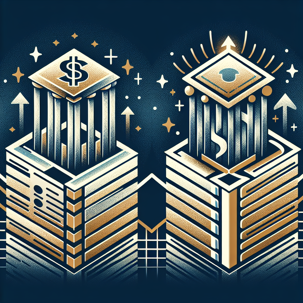 Create an abstract image representing finance and investment. Illustrate two distinct bonds, represented as two separate stacks of papers - the stacks should be designed to appear identical in height, indicating same face value and maturity. Next, subtly differentiate one stack to indicate a greater return - perhaps a golden glow or similar elements to symbolise profit. This image should not contain any text. Remember, no particular individuals, bonds types or specific companies should be depicted.