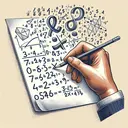 Create an image representing the mathematical problem solving process. Show a hand with South Asian descent holding pencil, sketching numbers and inequalities on a piece of white paper. Include imaginations of mathematical symbols and equations floating around the paper. Do not include any text or numbers in the scene to prevent leading to the answer.