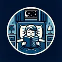Create an image representing the concept of good sleep hygiene. Include an iconic representation of a middle schooler tucked in bed, sleeping peacefully, perhaps clutching a book about good habits for sleep. Make sure the surroundings are conducive to proper sleep, such as a dark, clutter-free room, with no electronic devices nearby. Please avoid including any textual elements in the image.