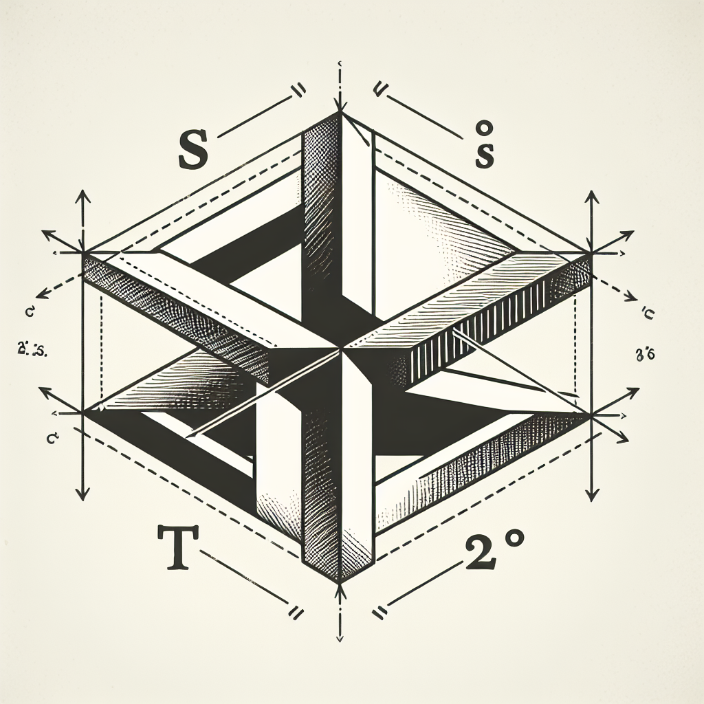 Create an image featuring a geometrical construct. Include two parallel lines labeled 'S' and 'T' intersected by a third line. Clearly label one angle as being 22 degrees. Ensure the other angles are visible and can be identified individually but are not labeled with any degree measurements. Keep the background neutral to enhance visibility. Don't include any text on the image apart from the labels mentioned.