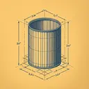 A metal cylindrical container with an open top is to hold 1 cubic