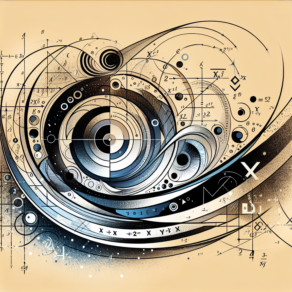 An abstract illustration representing the concepts of mathematics and problem-solving. The image should visually represent a curve to evoke the nature of the question at hand. Imagery could include shapes like circles or parabolas, which can be aspects of the equation given (x^2-xy+y^2=9). Also consider incorporating additional elements like mathematical symbols or tools such as compasses and protractors which are typically used in geometry. Overall, the illustration should exude a sense of challenge and the need for analytical thinking. Please ensure there is no text in the image.